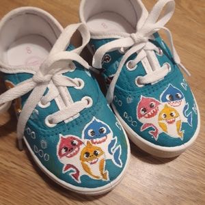 Baby Shark Hand Painted Shoes